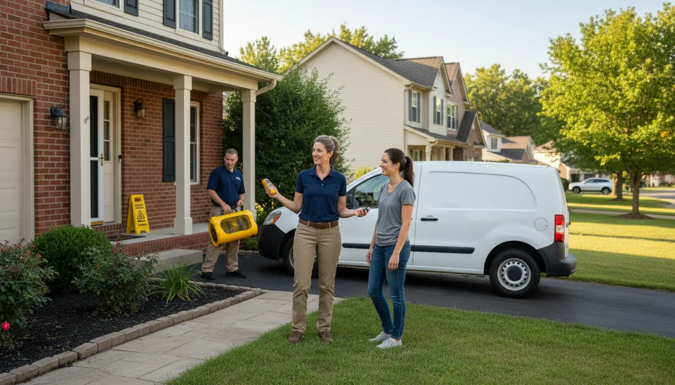 Residential water damage restoration in Hellertown, PA